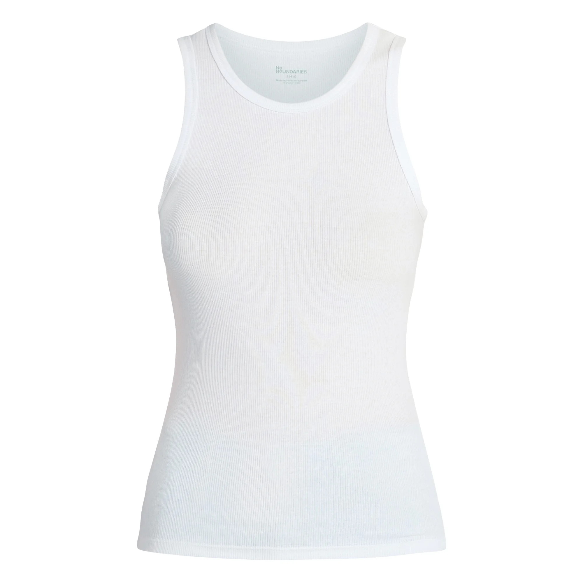 No Boundaries Ribbed High Neck Tank Top, Women's XXS-XXL | Walmart (US)