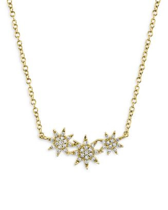 Moon & Meadow Diamond Star Pendant Necklace in 14K Yellow Gold, 0.09 tcw - Exclusive  | Bloomingd... | Bloomingdale's (US)