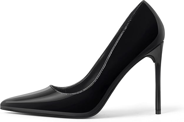 Women's Pumps Slip On High Heels with Pointed Toe 4.1 Inch Stiletto Bridal Party Dress Heels for ... | Amazon (US)
