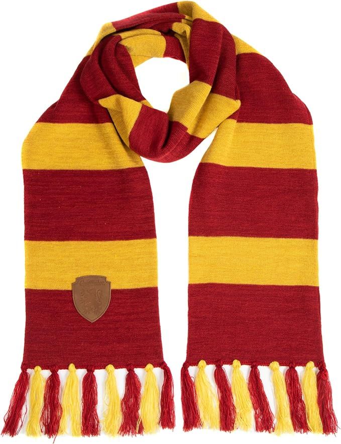 Harry Potter Gryffindor Premium Knit Scarf with Patch Emblem | Amazon (US)