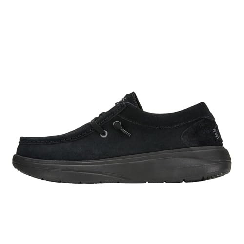 HEYDUDE Wendy COMF Suede Black Size 5, Women’s Shoes, Women’s Slip-on Loafers, Comfortable & Light-Weight | Amazon (US)