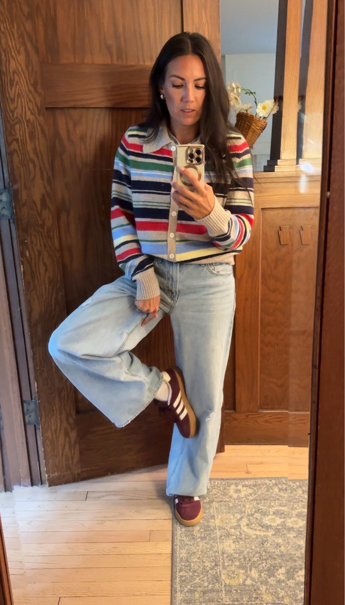This outfit is basically my fall uniform 🍂 A colorful wool-blend sweater + my favorite Z SUPPLY jeans + the burgundy Adidas that I cannot stop reaching for lately.

#LTKootd #LTKmomlife #LTKgrwm