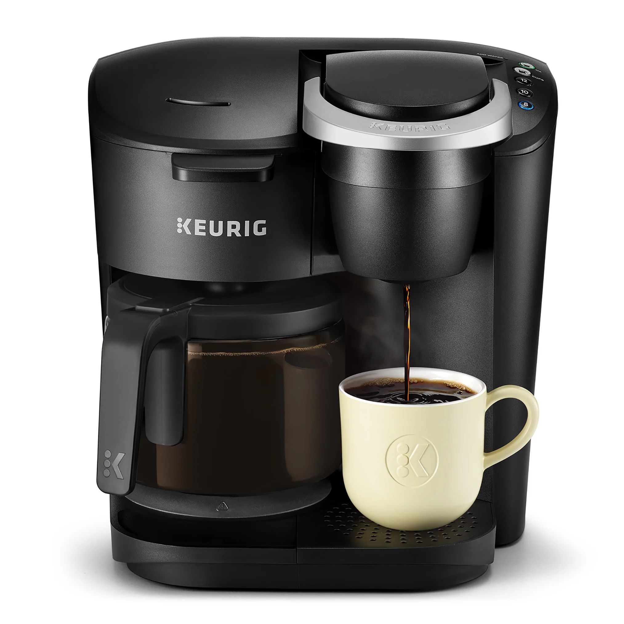 Keurig K-Duo Essentials Black Single-Serve K-Cup Pod Coffee Maker, Black - Walmart.com | Walmart (US)