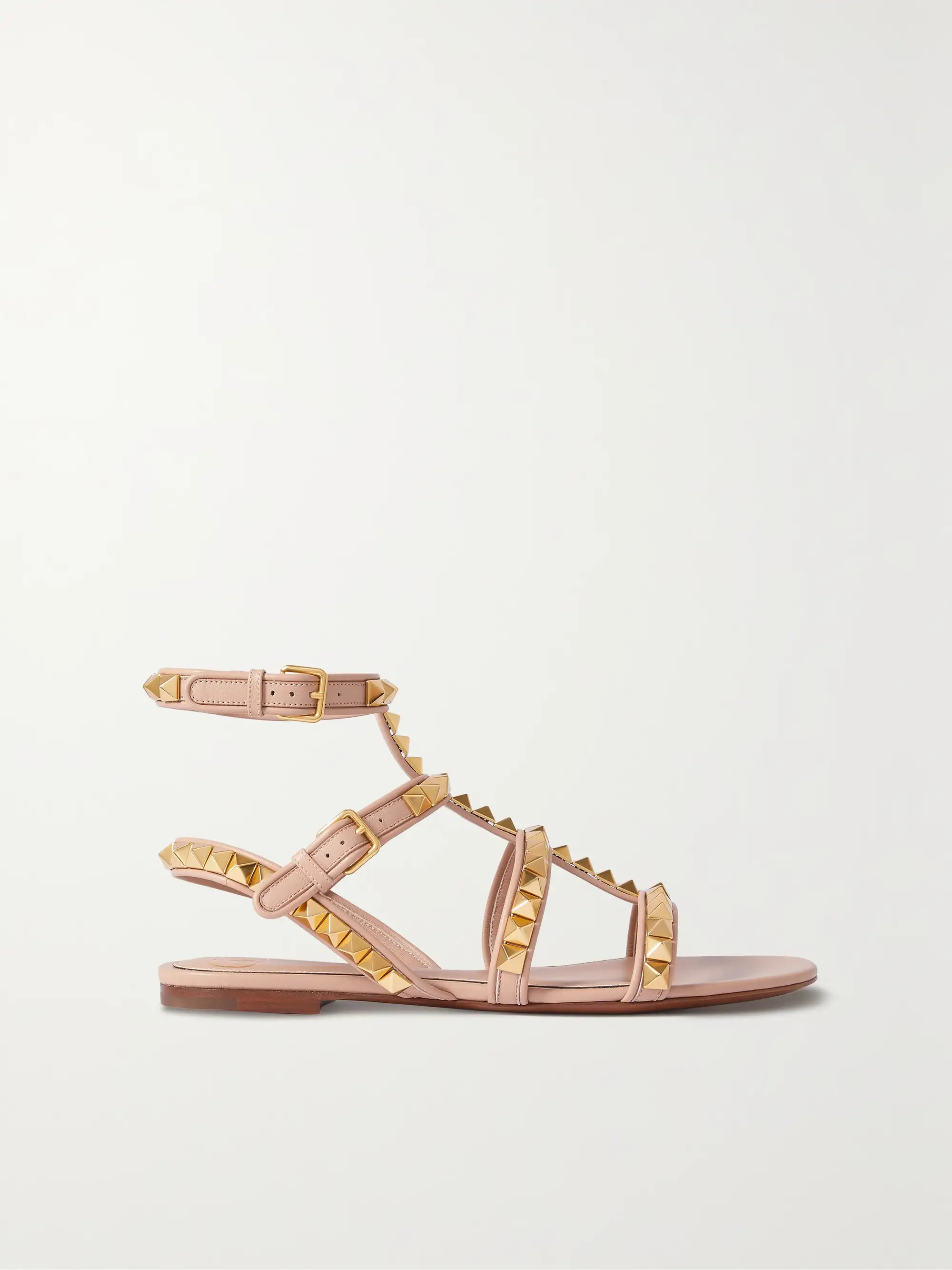 Valentino Garavani Rockstud No Limit leather sandals | NET-A-PORTER (US)