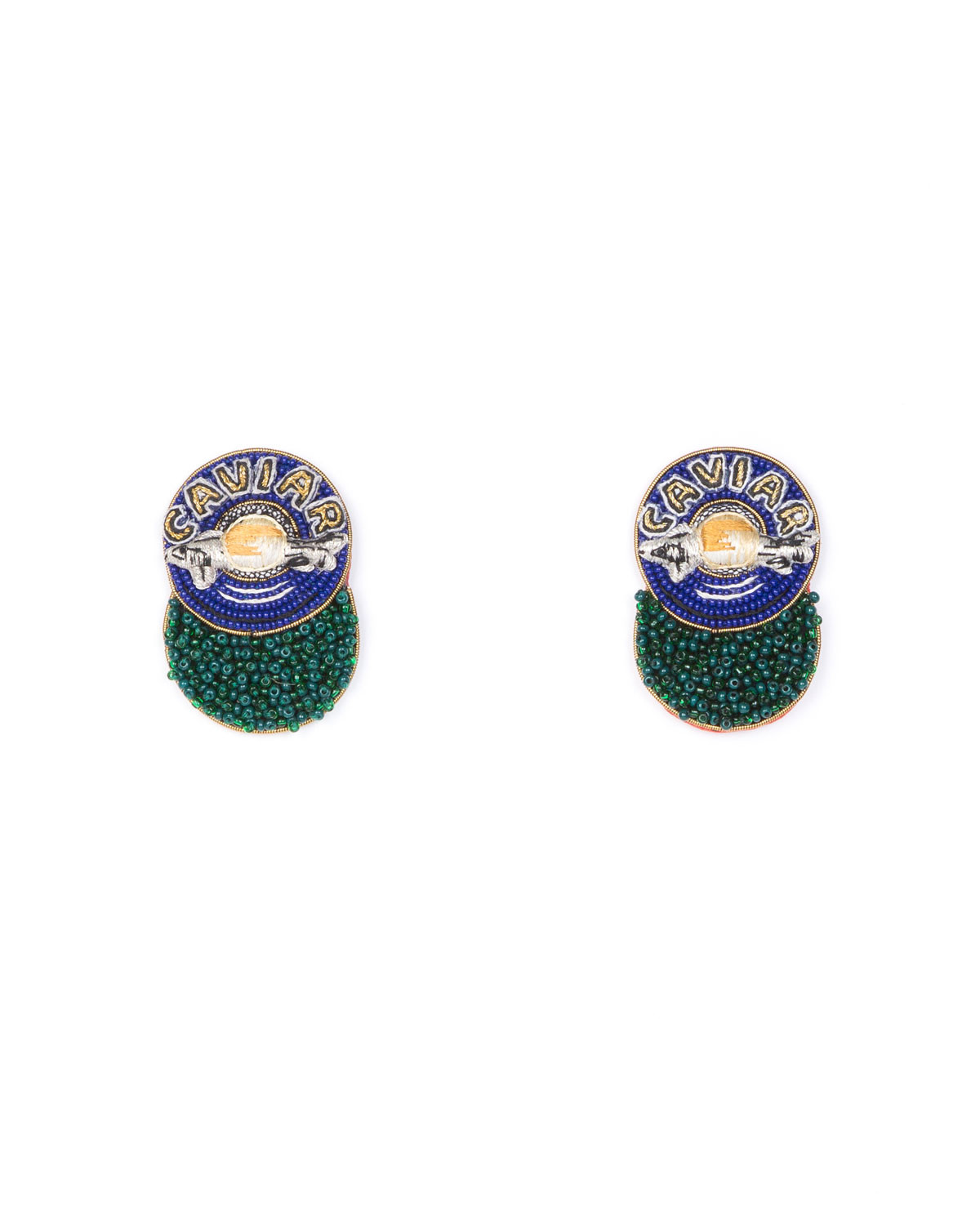 Caviar Beaded Stud Earrings | Neiman Marcus