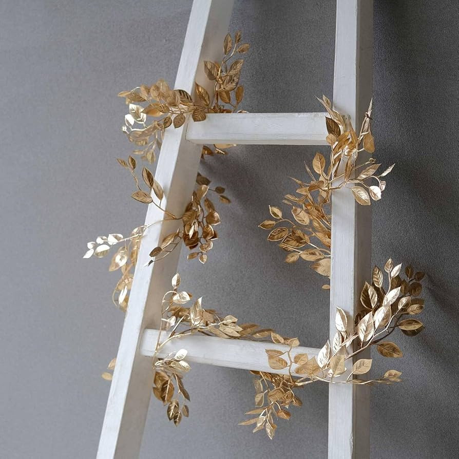 Efavormart 6ft Metallic Gold Magnolia Leaf Table Garland, DIY Craft Hanging Vine Wreath | Amazon (US)
