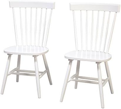 Target Marketing Systems Venice Set of 2 Dining Chairs, White | Amazon (US)