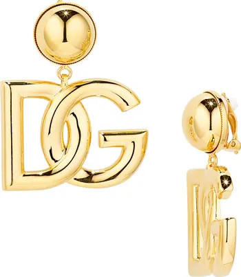 Dolce&Gabbana DG Logo Clip-On Earrings | Nordstrom | Nordstrom
