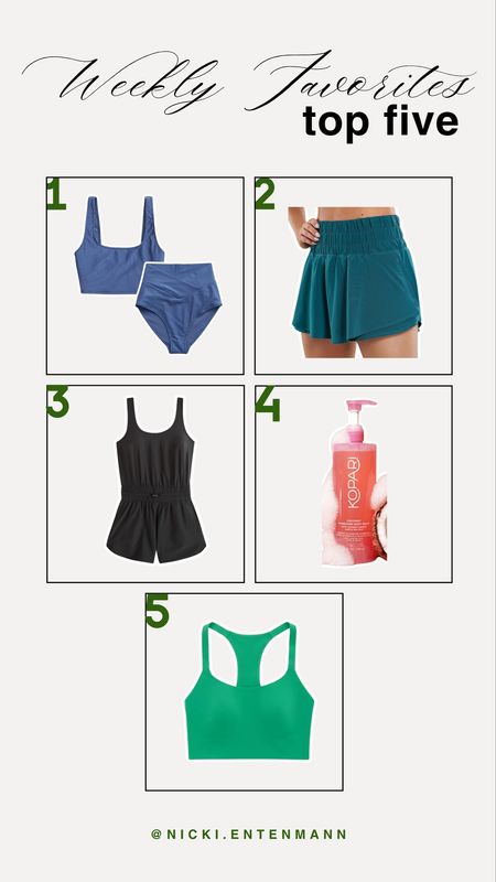 Our top favorites from the past week! I’m so glad you love the shorts as much as I do, they’re such a great athletic piece for spring! 

Best sellers, most loved, top five, amazon fashion, aerie swim, spring styles, athleisure, kopari, nicki entenmann

#LTKSeasonal #LTKstyletip