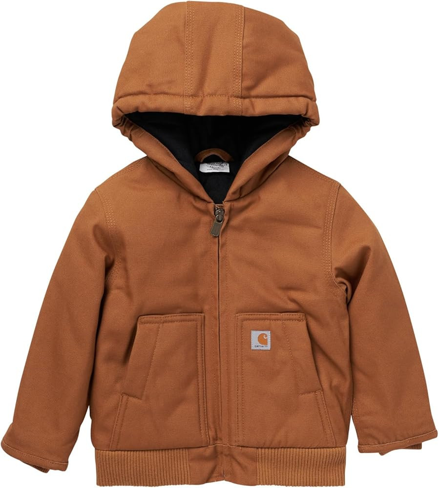 Carhartt Kid's CP8552 Canvas Insulated Hooded Active Jac - Boys | Amazon (US)