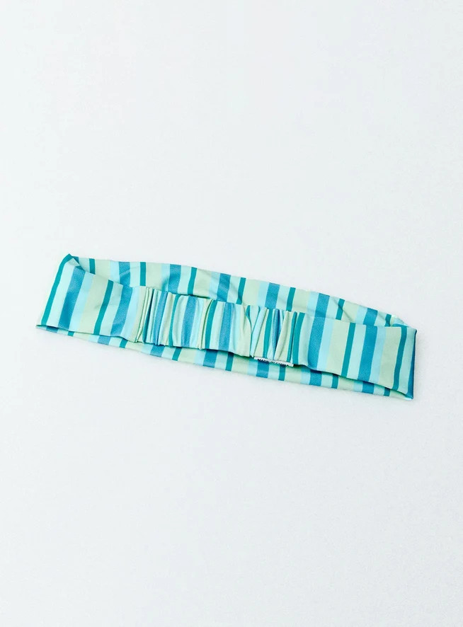 Aquamarine Headband Blue Stripe | Princess Polly US