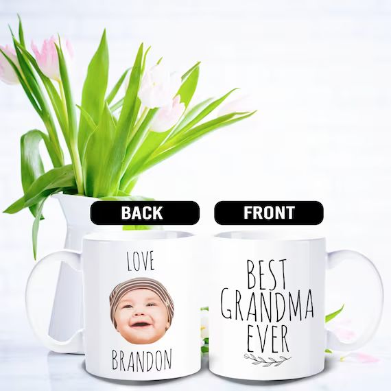 Best Grandma Ever Mug Custom Baby Face Mug Personalized With | Etsy | Etsy (US)