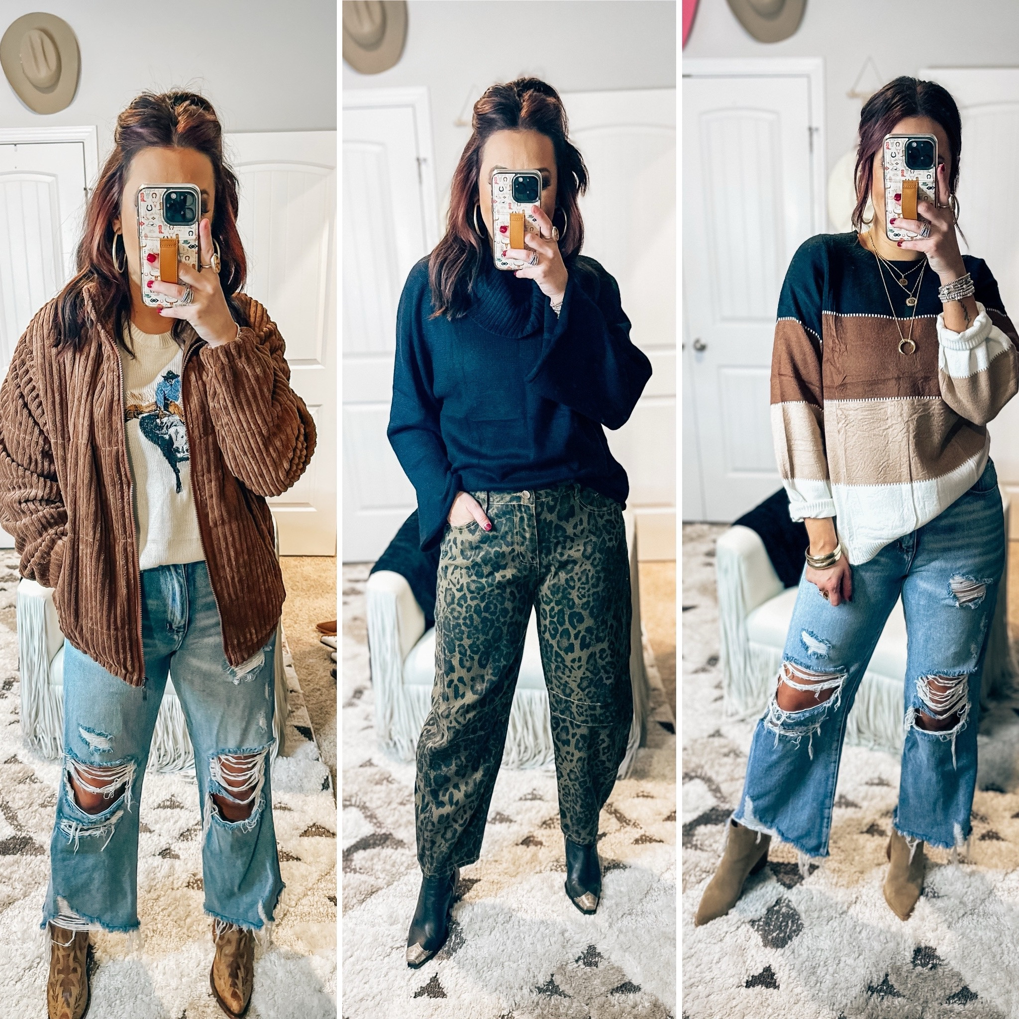 Thanksgiving outfits from Amazon - denim jacket exact are on my TikTok shop and bull sweater is on my IG 

Wearing a medium in jacket & sweaters 

#LTKFindsUnder50 #LTKFindsUnder100 #LTKStyleTip