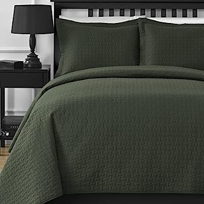 Comfy Bedding Extra Lightweight Modern Wireless Thermal Pressing Frame Quilted 3-Piece Coverlet S... | Amazon (US)