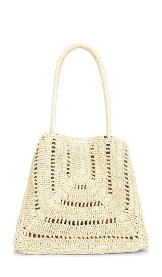 Madewell Large Eyelet Raffia Tote in Neutral. | Revolve Clothing (Global)