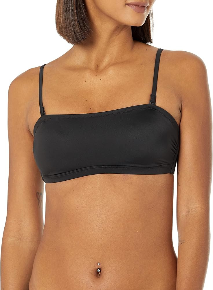 Amazon.com: Amazon Essentials Women's Bandeau Swim Top, Washed Black, X-Small : Clothing, Shoes &... | Amazon (US)
