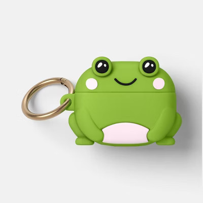 Apple AirPods Pro (1/2 Generation) Case - heyday™ Frog: Silicone Animal Pattern with Carabiner | Target