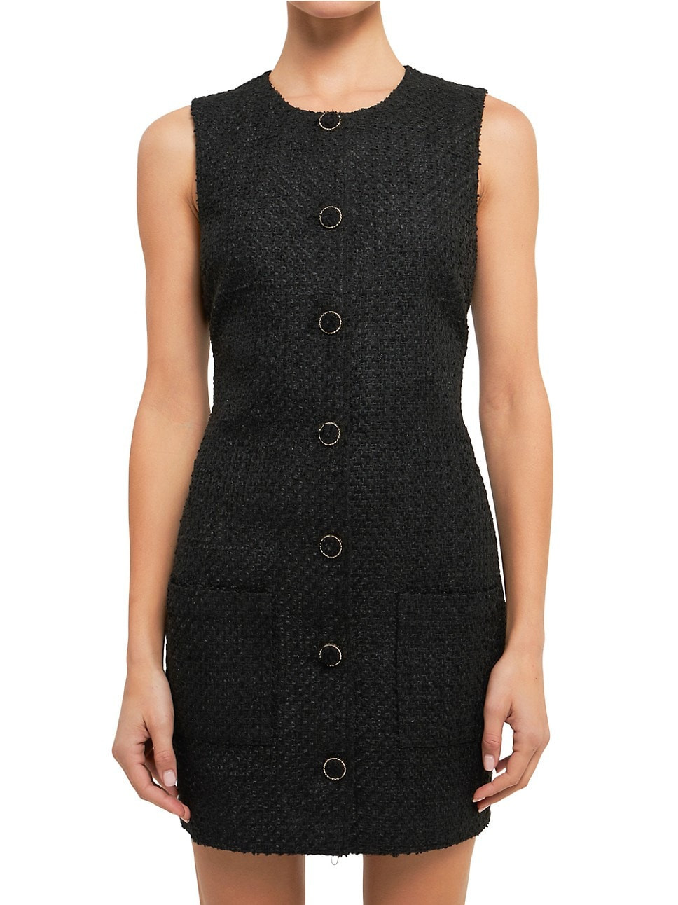 Tweed Sleeveless Shift Dress | Saks Fifth Avenue