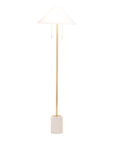 63in Metal Marble Base Floor Lamp | TJ Maxx