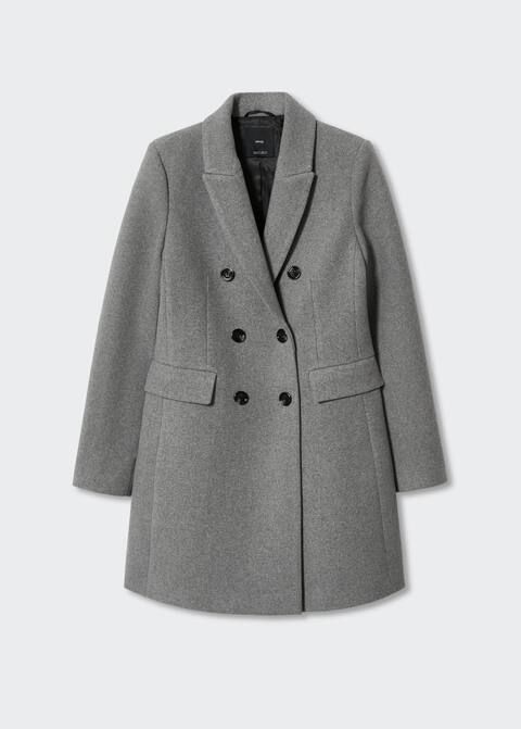 Wool double-breasted coat | MANGO (UK)