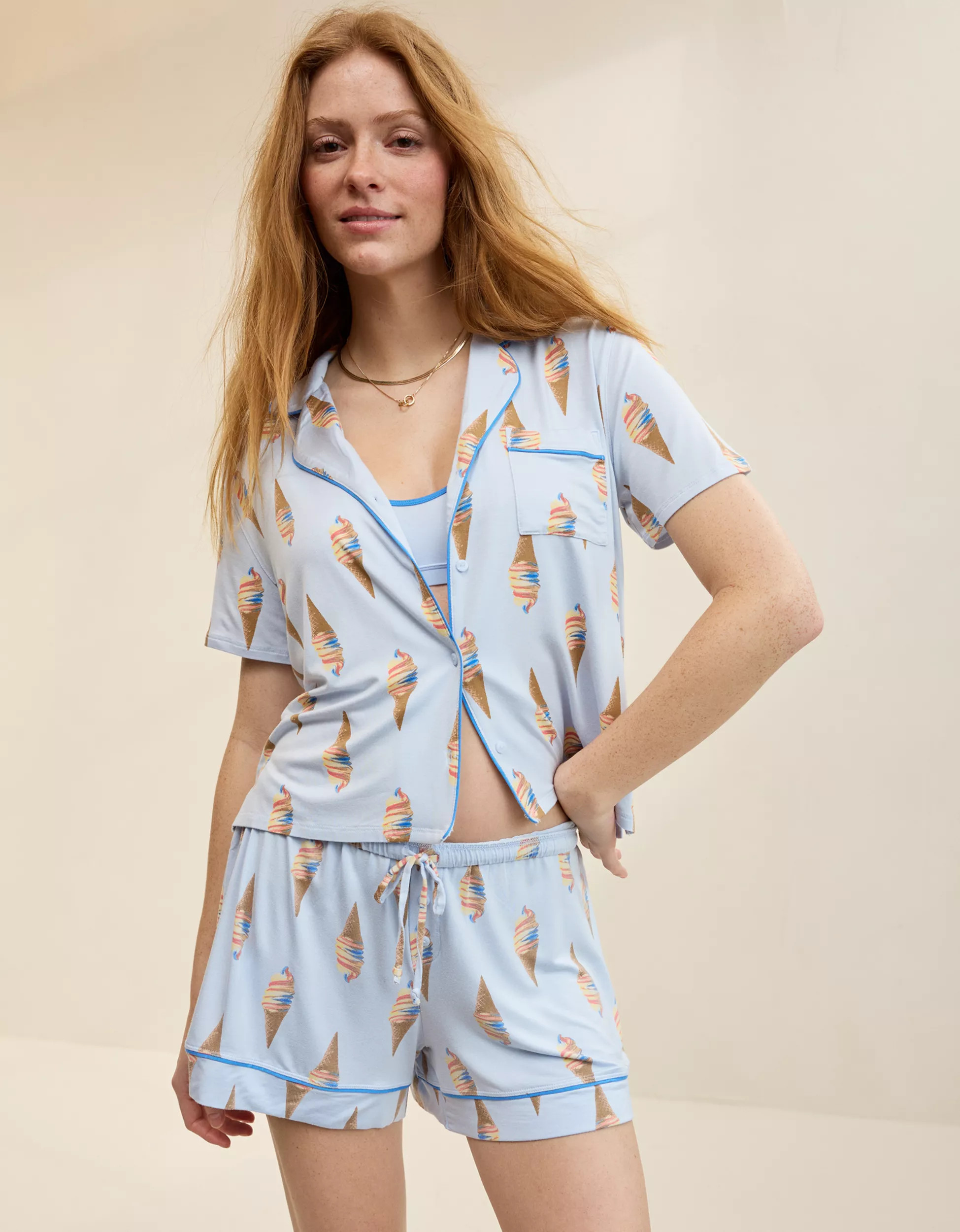 Aerie Real Soft\u00ae Short Sleeve Pajama Shirt | Aerie