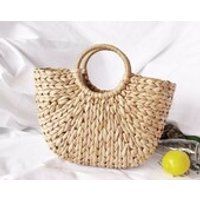 Straw rattan beach bag bamboo handle hobo summer | Etsy (US)