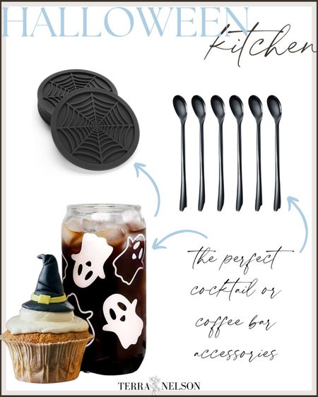 Let’s level up the cocktail and coffee bar! Loving these spider web coasters, the black spoons and these extremely versatile ghost glasses!!

#LTKSeasonal #LTKHalloween #LTKbeauty