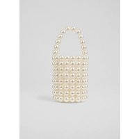 Perla Beaded Grab Bag White, White | L.K. Bennett (UK)