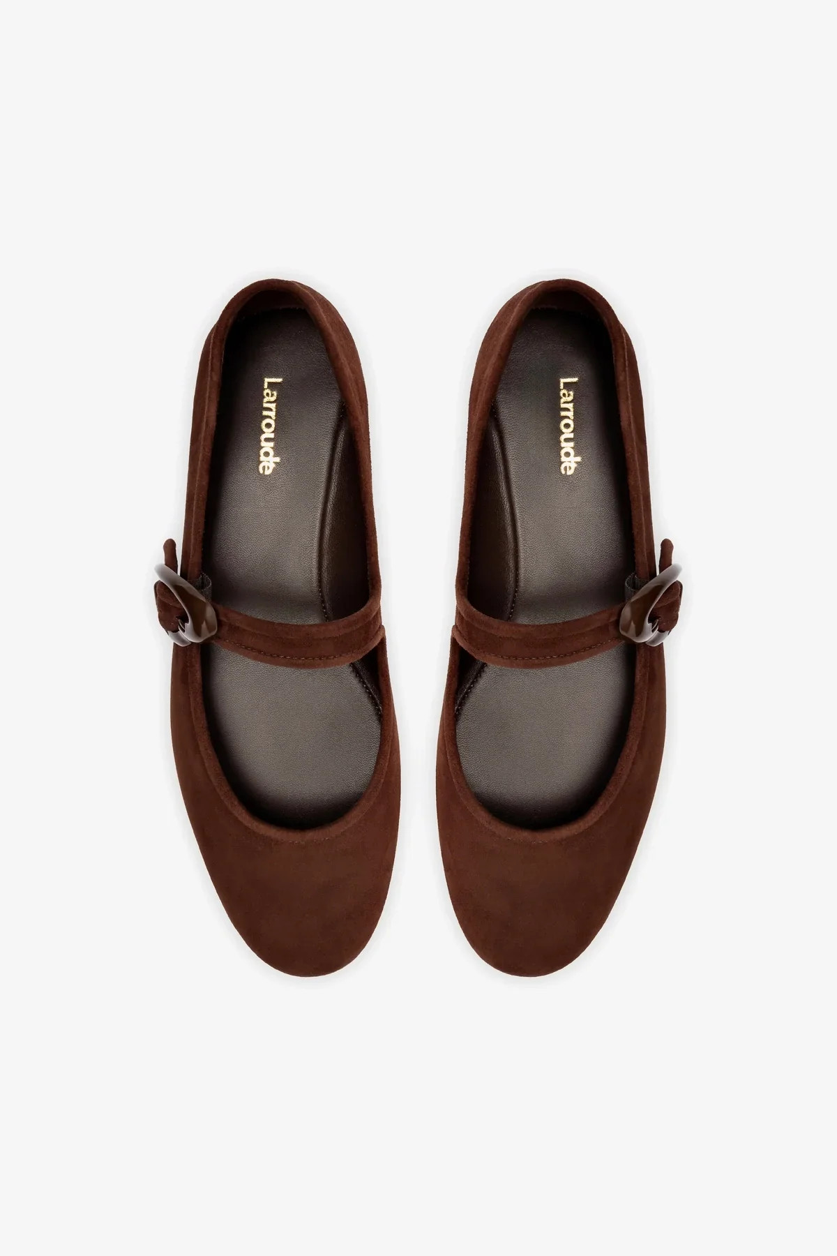 Verona Ballet Flat In Brown Suede | Larroude