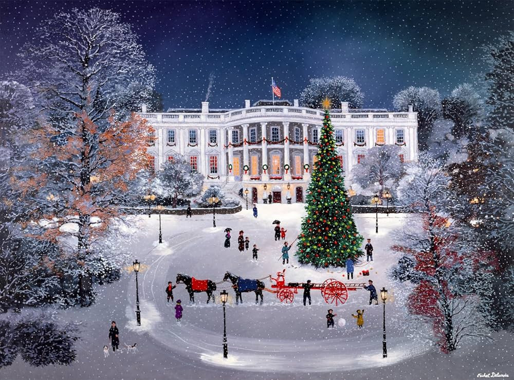 Buffalo Games - Michel Delacroix - The White House in The Snow - 1000 Piece Jigsaw Puzzle for Adu... | Amazon (US)