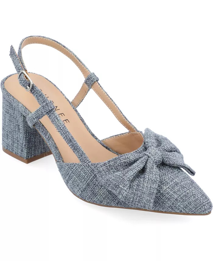 Women's Tailynn Canvas Slingback Heels | Macy's