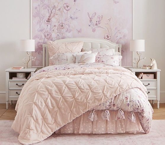 Monique Lhuillier Velvet Pintuck Quilt & Shams | Pottery Barn Kids