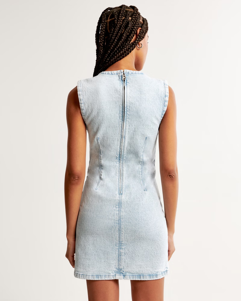 Shell Denim Mini Dress | Abercrombie & Fitch (US)
