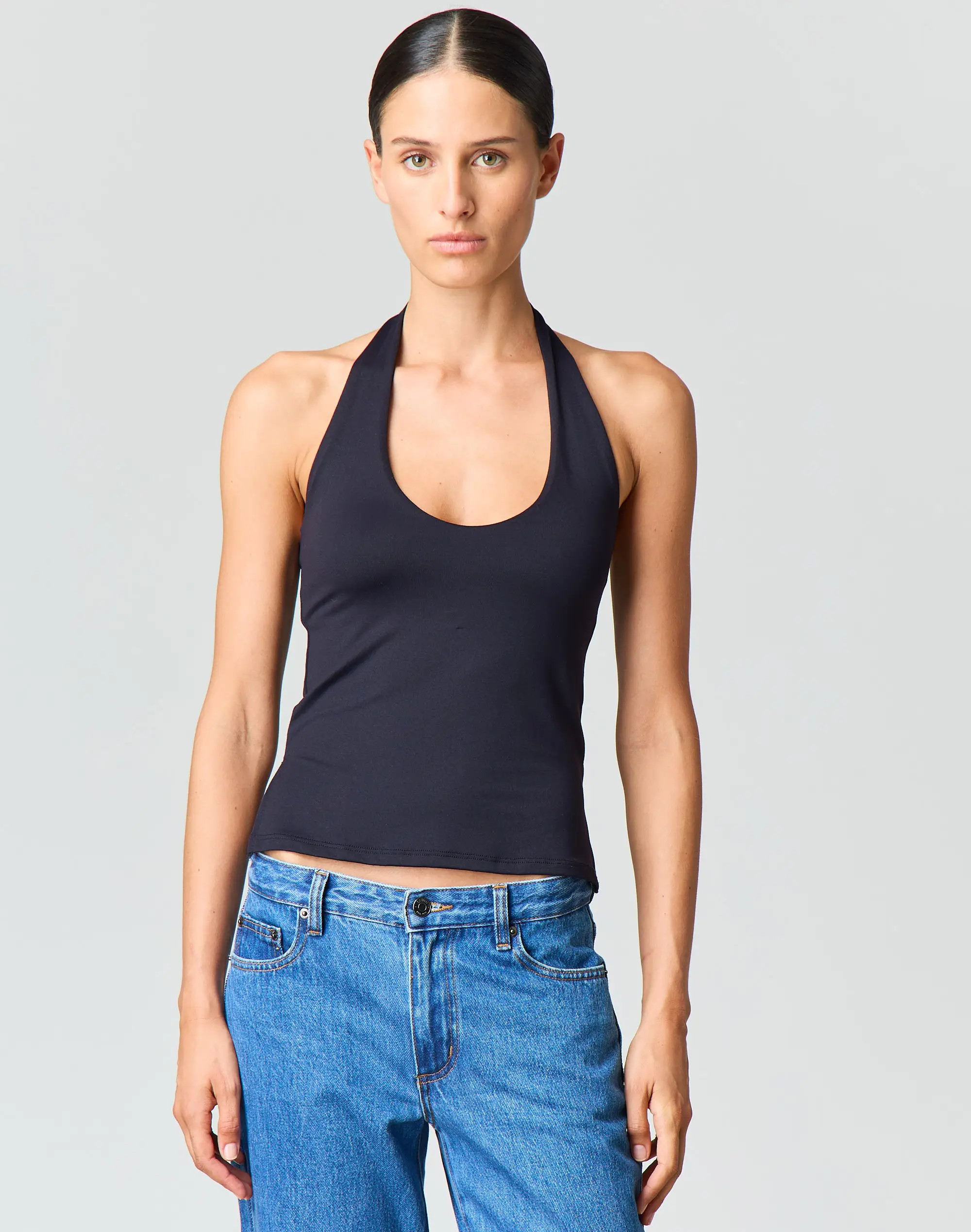 Supersoft Scoop Neck Halter Top | Glassons (Australia)