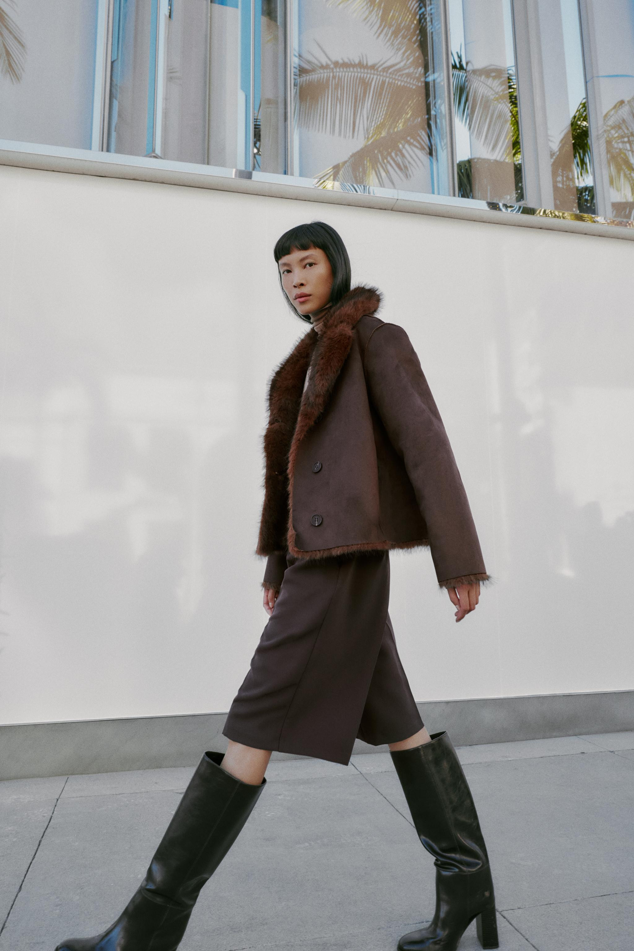 REVERSIBLE DOUBLE FACED FAUX FUR JACKET | Zara US