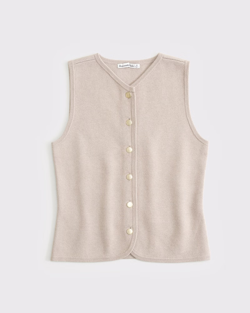 The A&F Mara High-V LuxeLoft Sweater Vest | Abercrombie & Fitch (US)