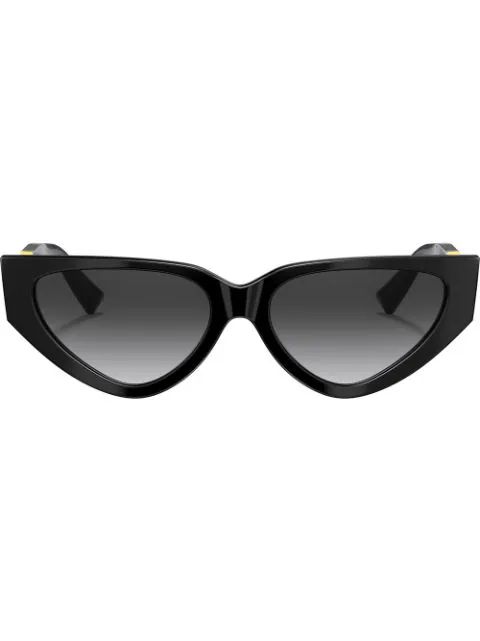 V logo slim cat eye sunglasses | Farfetch Global