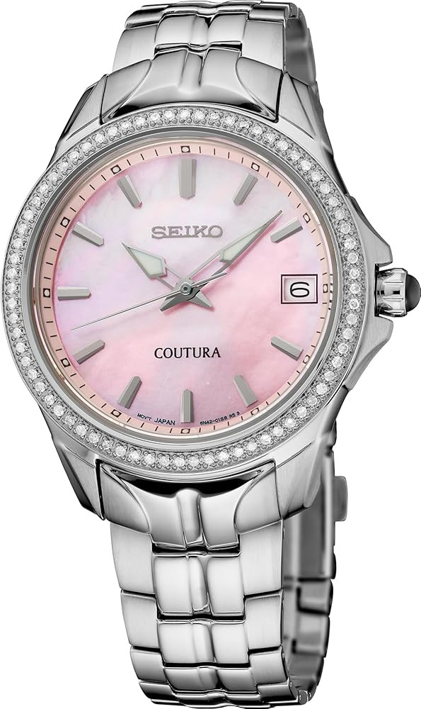 SEIKO Women's Coutura, Diamond Adornment, Stainless Steel Case | Amazon (US)