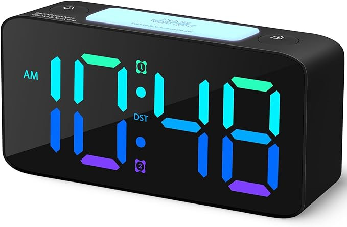 Cadmos Super Loud Alarm Clock for Heavy Sleepers Adults,Digital Clock with 7 Color NightLight,Adj... | Amazon (US)