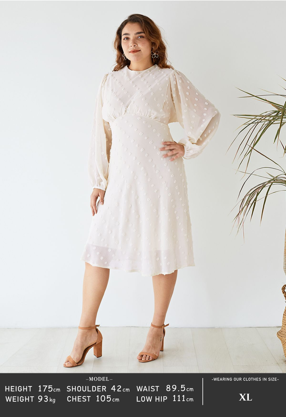 Cotton Candy Sheer Midi Dress in Cream | Chicwish