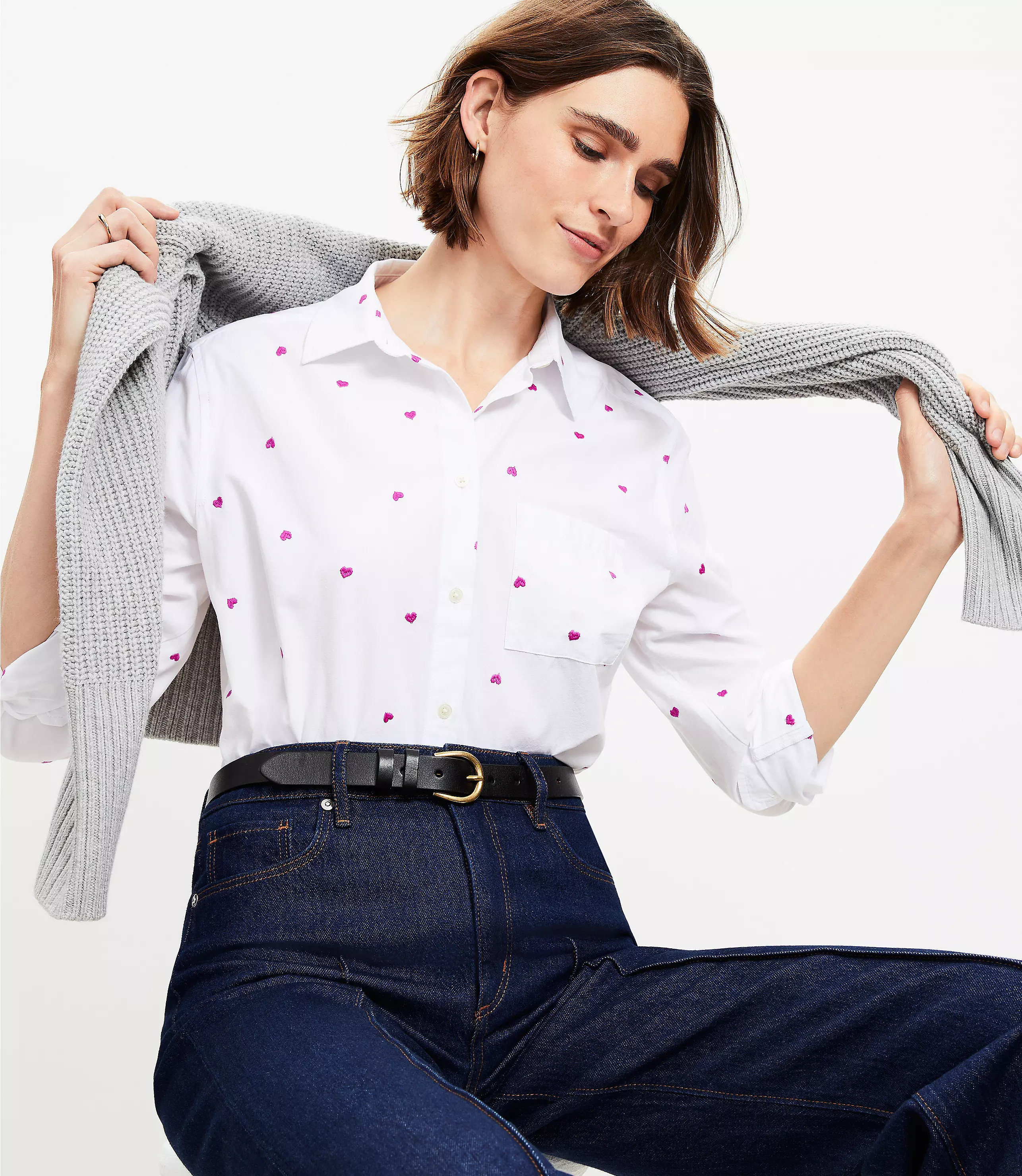 Heart Relaxed Everyday Shirt | LOFT