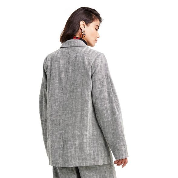 Women's Chevron Oversized Tweed Blazer - Rachel Comey x Target Gray | Target