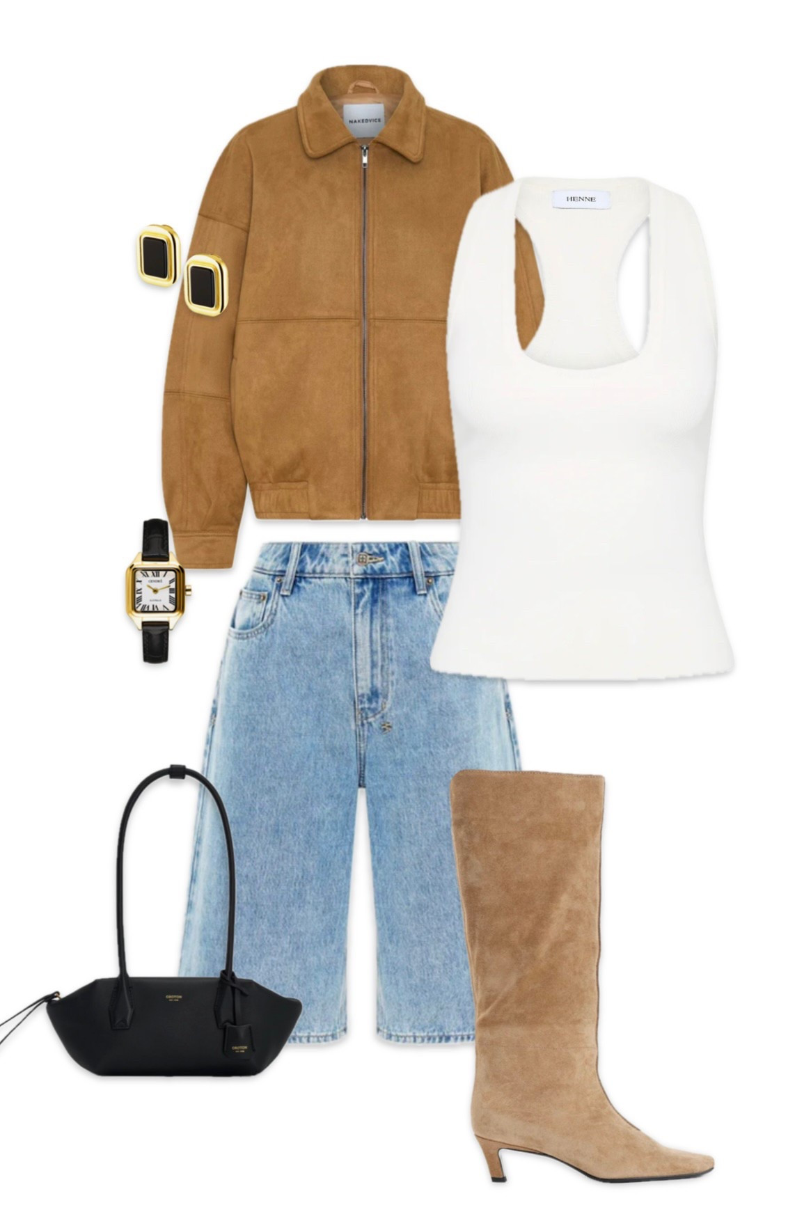 Adding suede to the Autumn rotation. I’ve added as many products and similar styles as I can find but actual products as follows:
Jacket - Naked Vice
Top - Henne (linked)
Shorts - Ksubi (linked)
Boots - Toteme (linked)
Bag - Oroton (linked)
Watch & Earrings - Cendre (linked)
Sunglasses - Shevoke

#LTKshoes #LTKautumn #LTKaustralia