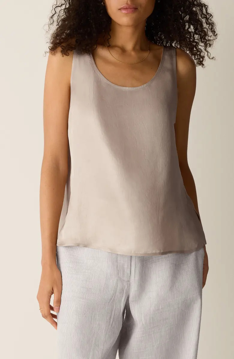 Scoop Neck Satin Tank | Nordstrom