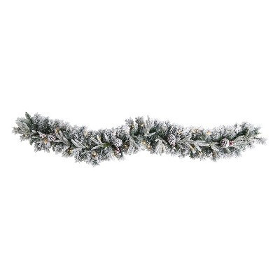 6Ft Christmas Garland with Lights - Holiday Decor, Festive Greenery, Warm White LED, Mantle & Staircase Decor | Target
