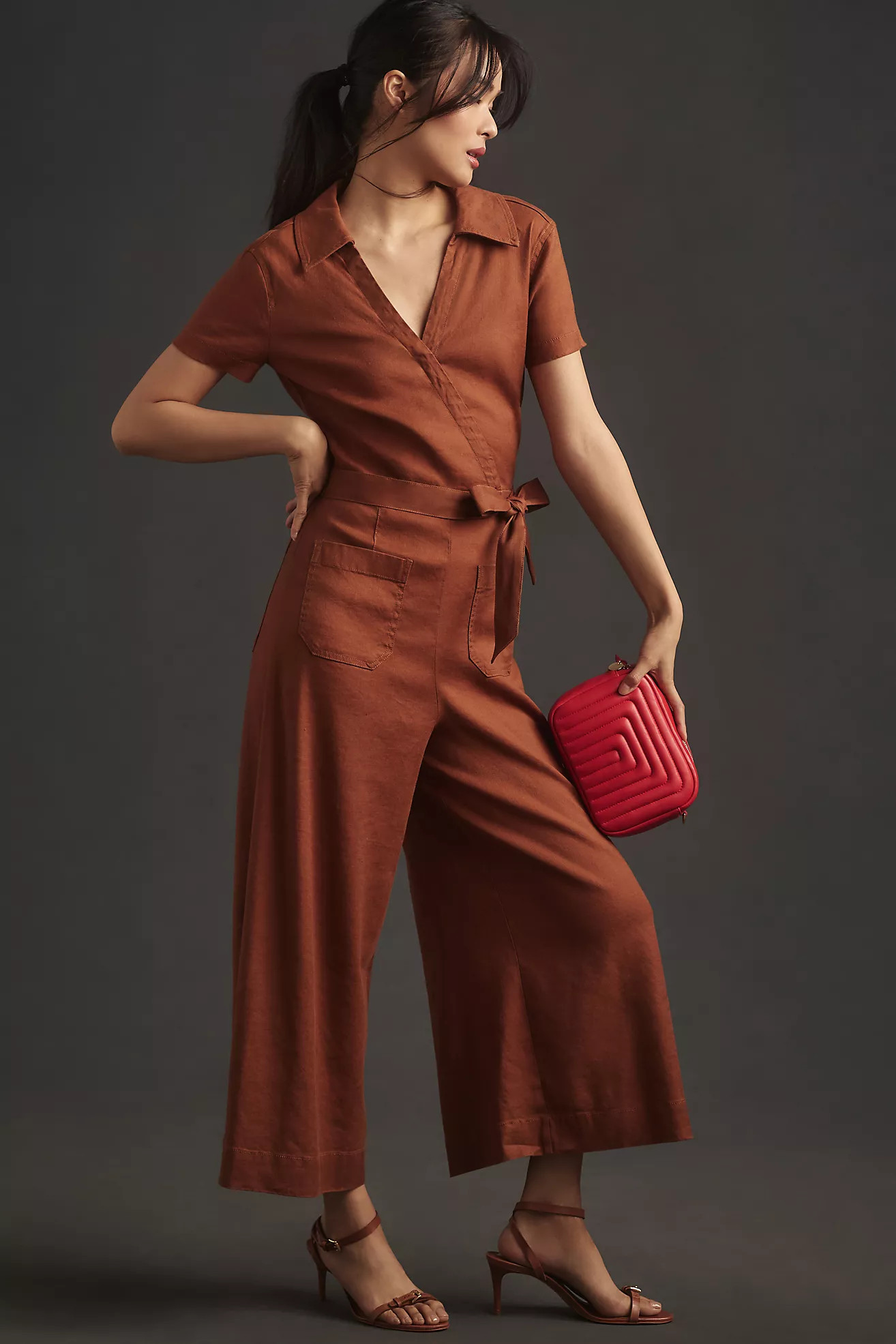 The Colette Wrap Jumpsuit by Maeve: Linen Edition | Anthropologie (US)