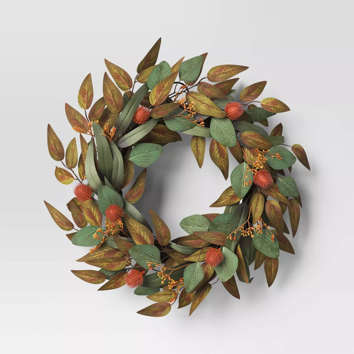 Fall Leaf Wreath Green - Threshold™ | Target