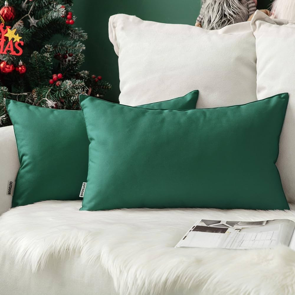 MIULEE Pack of 2 Decorative Outdoor Waterproof Pillow Covers Garden Christmas Cushion Sham Throw ... | Amazon (US)