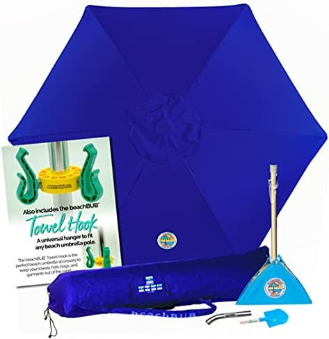 beachBUB ™ All-In-One Beach Umbrella System. Includes 7 ½' (50+ UPF) Umbrella, Oversize Bag, b... | Amazon (US)