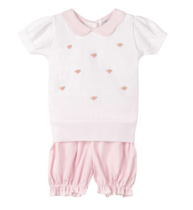 Girls Pink Daisy Sweater Set | Feltman Brothers